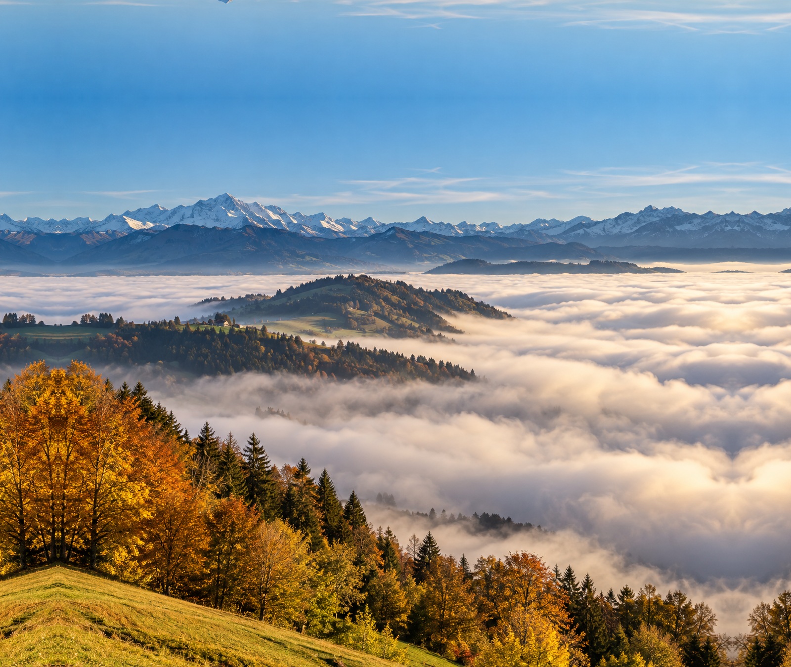 Unten grau, oben Sonne: Ab welcher Höhe kommt man aus dem Hochnebel?